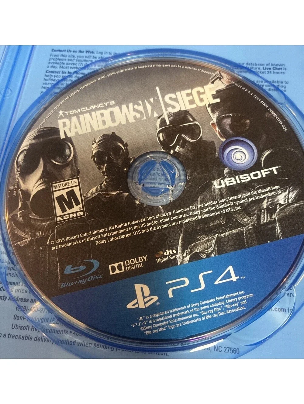 Tom Clancy's Rainbow Six Siege - Sony PlayStation 4,Rated Mature,PSA,17+